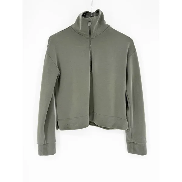 Athleta Seasoft 1/2 Zip Pullover Women's XS Green Cozy‎ Athleisure - Image 3
