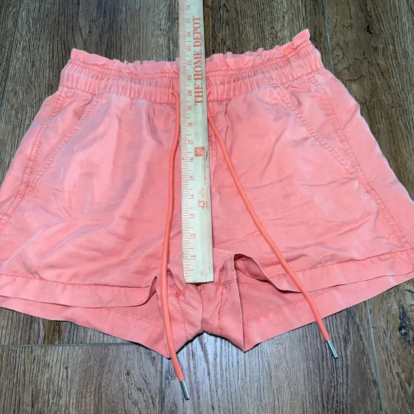 Loft Coral‎ Pink Paperbag Waist Drawstring Shorts Womens Small Resort Casual - Image 6