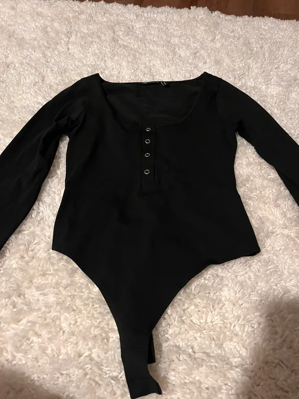ASOS Black Long Sleeve Bodysuit - Image 2
