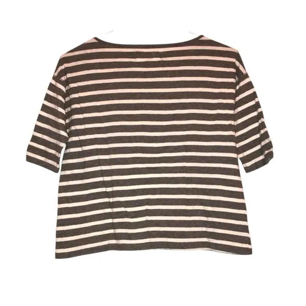 Abercrombie & Fitch Striped Embellished Cropped Shirt‎ - Image 3