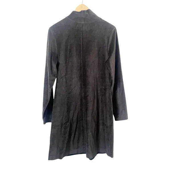 Everlane Black The‎ Velour Mock Neck Long Sleeve Mini Dress - Image 4
