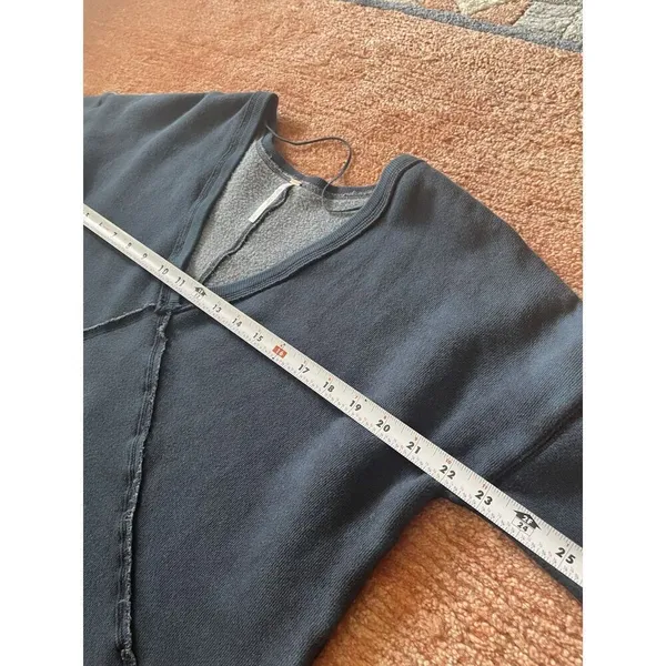 Free People Women’s Indigo Western Long Sleeve Cotton Pullover Top Size SP - Image 7