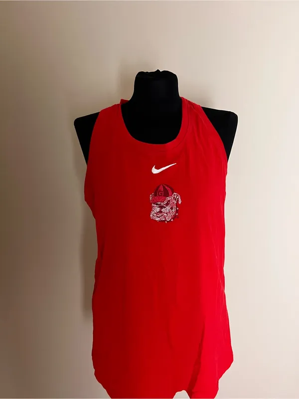 Nike Red Athletic Tank with UGA and Swoosh - Image 4