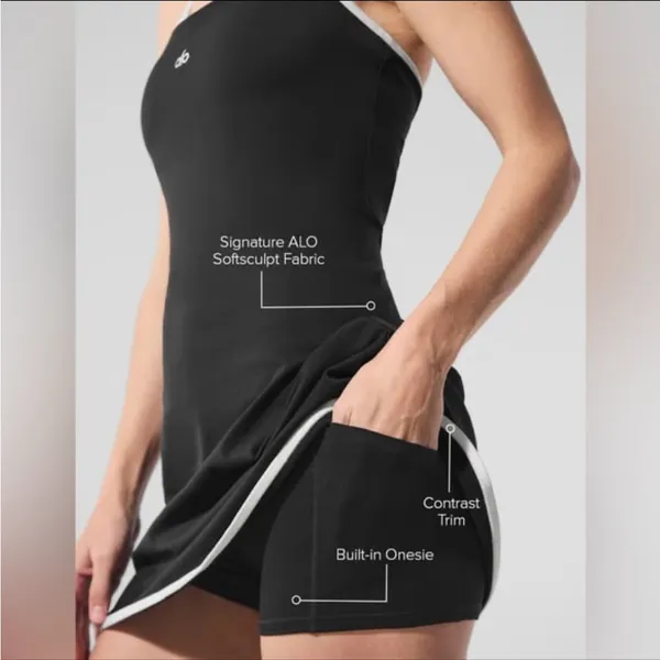 Alo Yoga Softsculpt Halter Tennis Dress Small NWT - Image 5