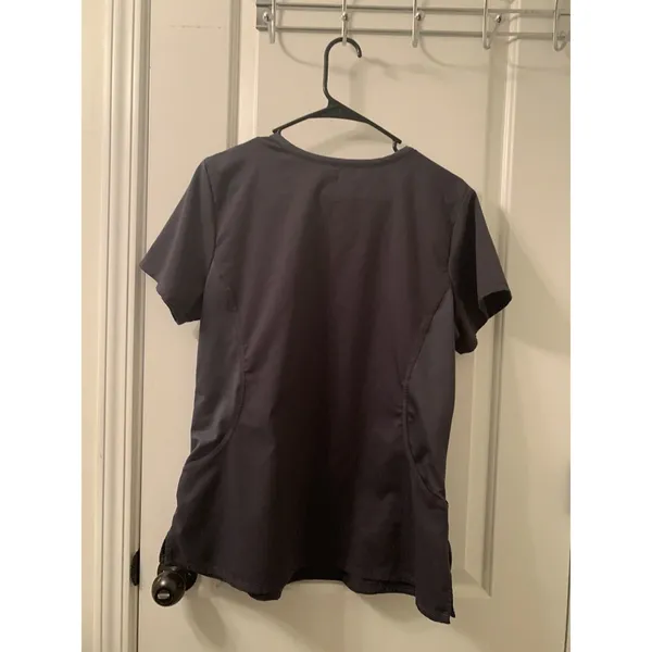 Purple Label Yoga by Healing Hands Women’s Scrub Top Nurse Medical Size L Gray - Image 7