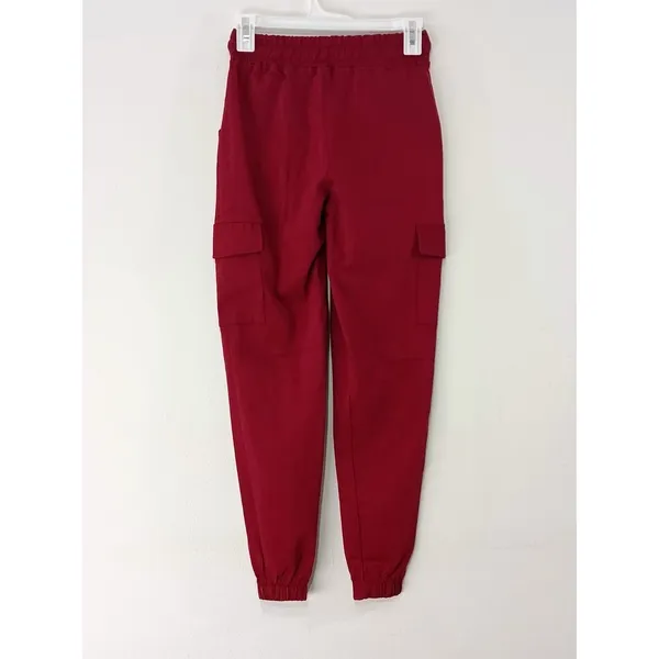 Faden Women’s Cargo Jogger Pants Burgundy Size Medium - Image 15