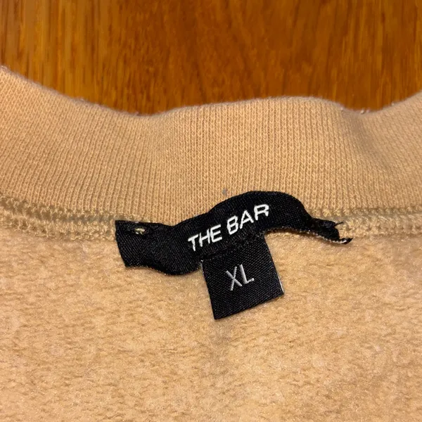 The Bar Women's Tan Crewneck Sweatshirt with White Logo - Image 3