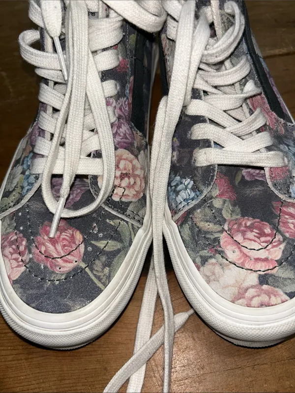 Vans Sk8-Hi Women’s Floral High Top Sneakers Black Multi Size 6 - Image 11