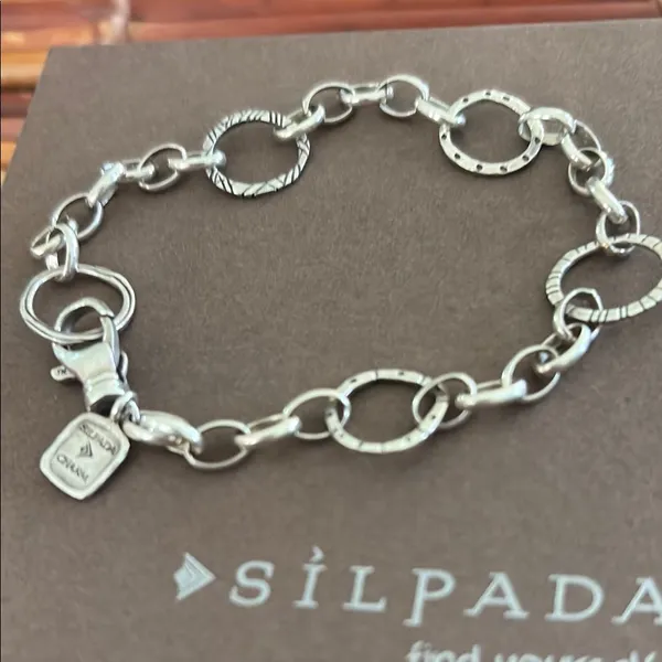 Silpada Sterling Textured Silver Charm Bracelet - Image 2