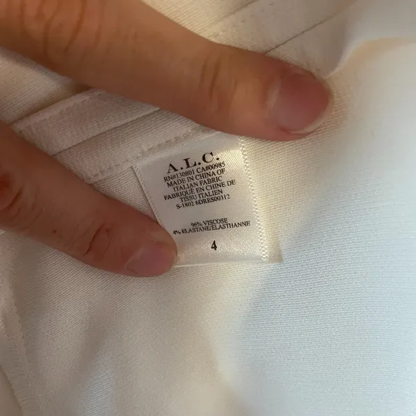 ALC Cassidy White Flounce Sleeve Mini Dress - Image 8