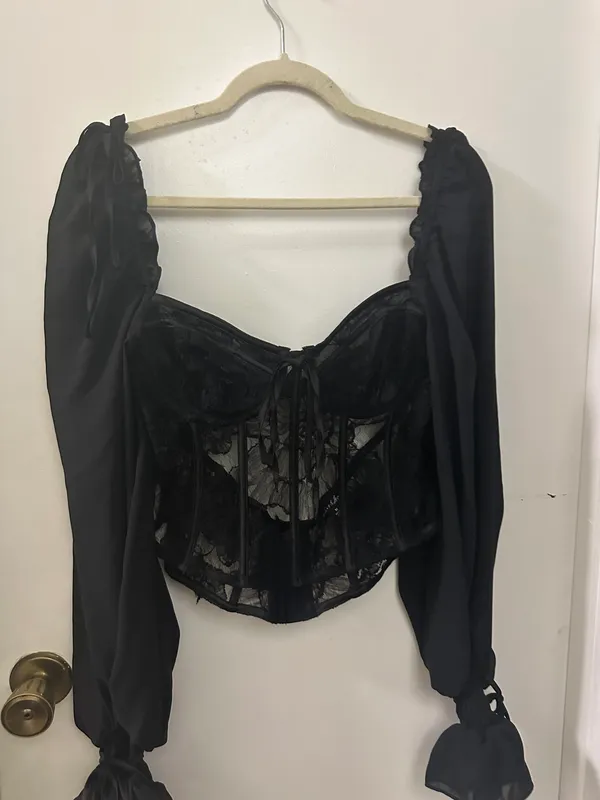 For Love & Lemons Sade Top Black - Image 3
