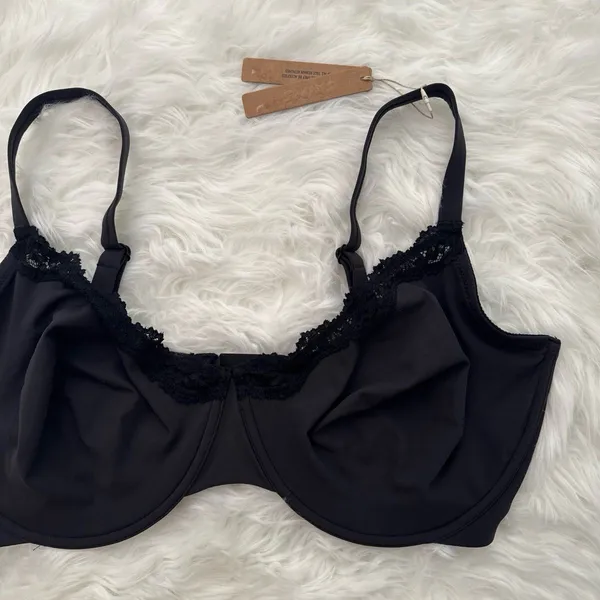 Skims Fits Everybody Lace Demi Underwire Bra Onyx Size 40H - Image 4