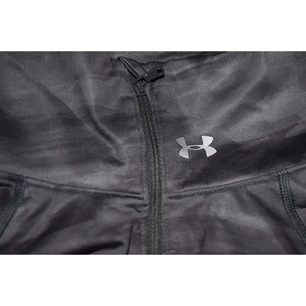 Under Armour Quarter Zip Pullover Women Grey Camo Good Thumbhole Athletic - Image 2