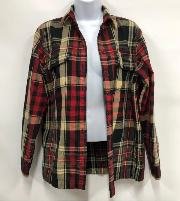 Lauren Ralph Lauren plaid button down shirt size M women’s top 100% wool - Image 2