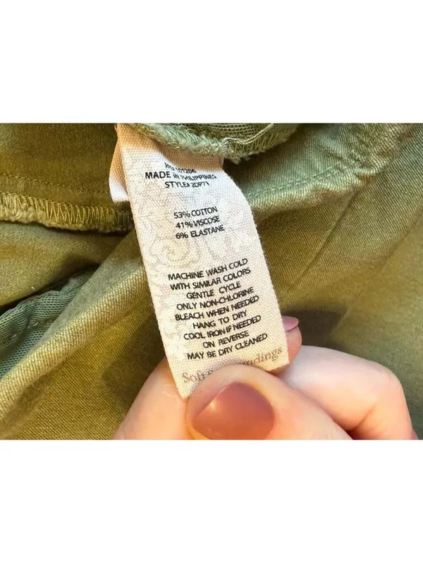 Soft Surroundings Olive Green Pull-on ankle pants, womens size medium - Image 6