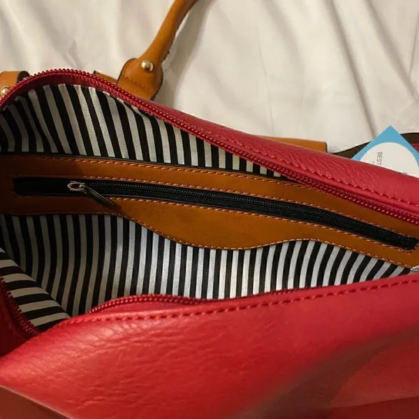 Women’s 2 pc Satchel Bag (Red) NWT Red - Image 4