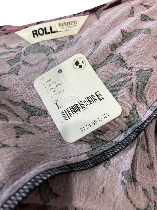 Free People Rollas Sophie Dress Pink Size L NWT Sold Out Boho Spring Cottagecore - Image 4