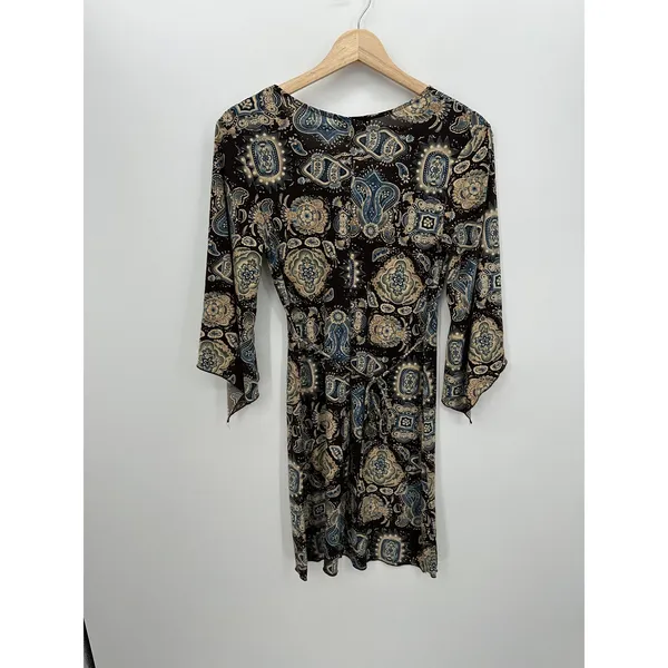 Rag Womens Y2K Boho Babydoll Mini‎ Dress Size M Forest Fairy Whimsigoth Witchy - Image 2
