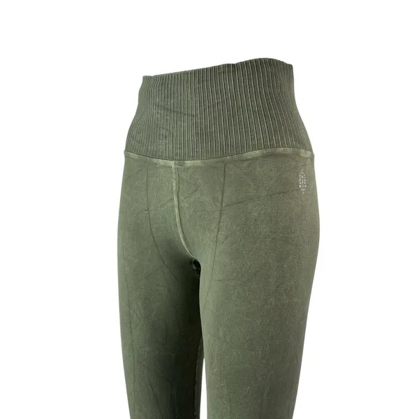 Free People Movement Karma Green High Rise Yoga Crop Athletic Leggings Pants M - Image 2