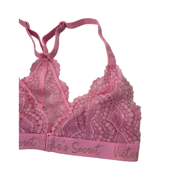 Victoria's Secret Women Size Small Pink Bralette Bra Lace (10F-20) - Image 4