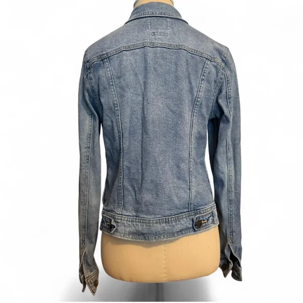 Women's Denim Jacket Blue Size S Casual Long Sleeve - Image 5