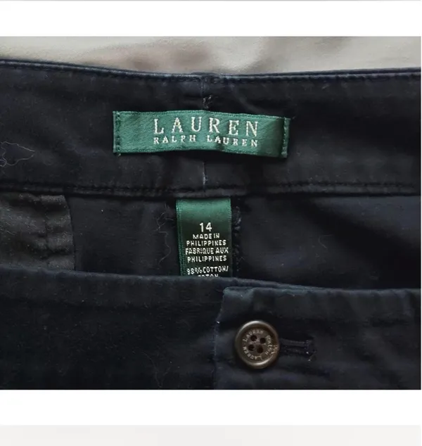 Ralph Lauren Navy Chino Shorts 14 Resort Beach Cruise Luxury Money Yacht Club - Image 2