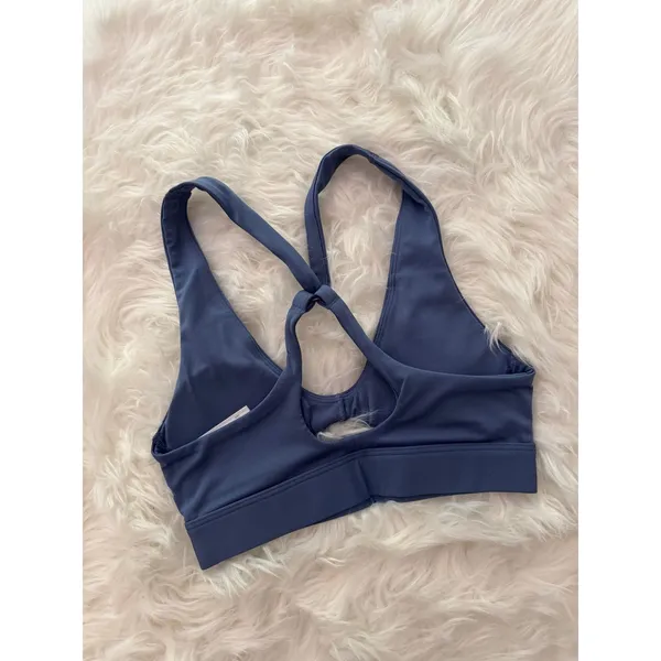 Gymshark Peek A Boo Sports Bra Worn Blue Size XS - Image 5
