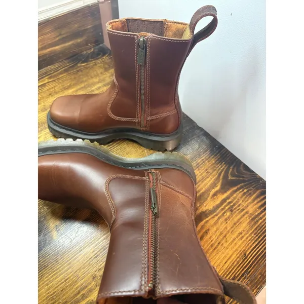 Doc Martens Brown Amaayah Lo Leather Boots Size 6 Women - Image 6