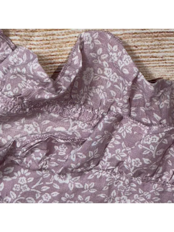 Rachel Ashwell Women’s Pink Floral Ruffle Lounge Shorts Size Large - Image 4