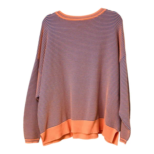 LIVI for Lane Bryant Crew-Neck Ottoman Sweater in Coral Fusion Size 22/24 EUC - Image 4