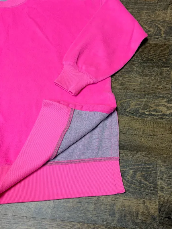 Aerie Go-To Sweatshirt Oversized Medium Pink Crewneck Pullover Comfy Lounge - Image 9