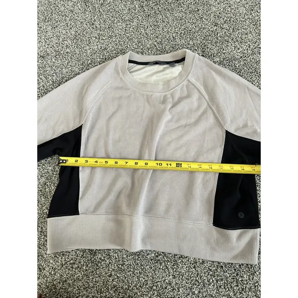 Danskin Tan and black Colorblock Crew Neck long sleeve sweatshirt M - Image 7