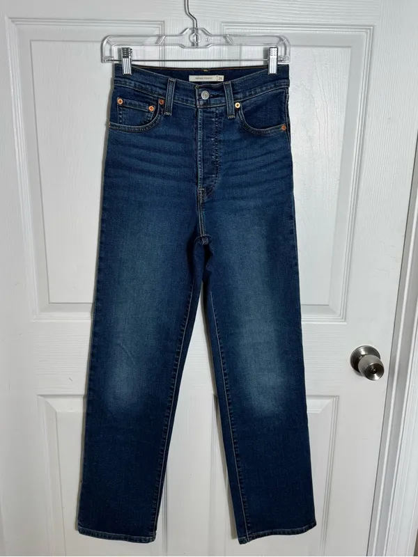 Levi’s Ribcage‎ Straight Leg Jeans Size 26 Medium Wash High Rise Denim - Image 12