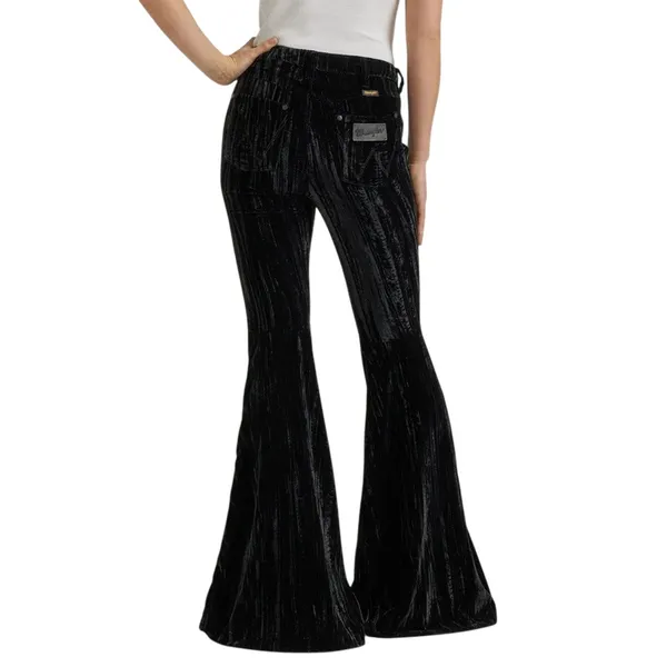 Wrangler Black Velvet High Rise Flare Pants - Image 11