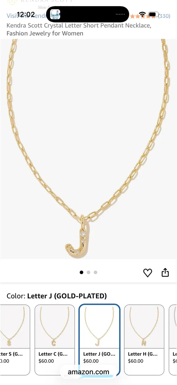 Kendra Scott Necklace “J” - Image 4