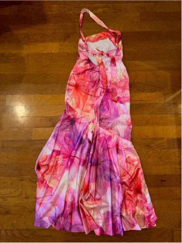 Women's Hello Molly One Shoulder Floral Dress Size 4 Pink Purple - Image 6