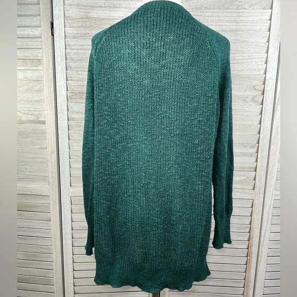 MUDD Oversized Button Front Cardigan Hunter Green-Medium - Image 2
