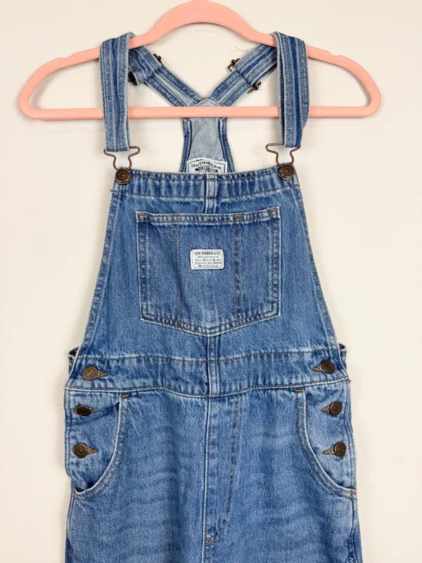 Levi’s Vintage Denim Overalls Straight Leg File Away Size Small - Image 5