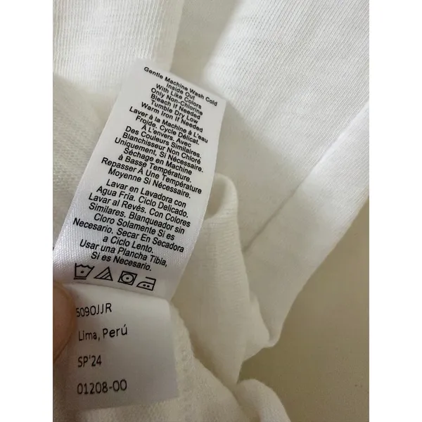 Anthropologie x Nation LTD Women's Dress Rowan T-Shirt Mini Cotton M‎ White Gold - Image 8