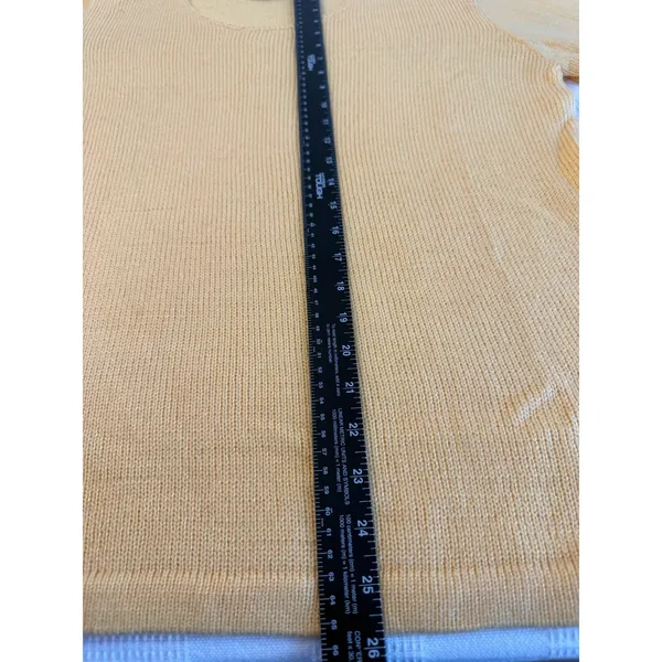 Fernanda Peru Butter Yellow 100% Alpaca‎ Lightweight Sweater Spring Layering L - Image 6