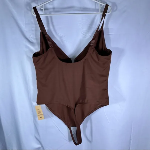 NWT‎ Popilush Brown Shapewear Bodysuit with Plunge Neckline - 3XL - Image 5