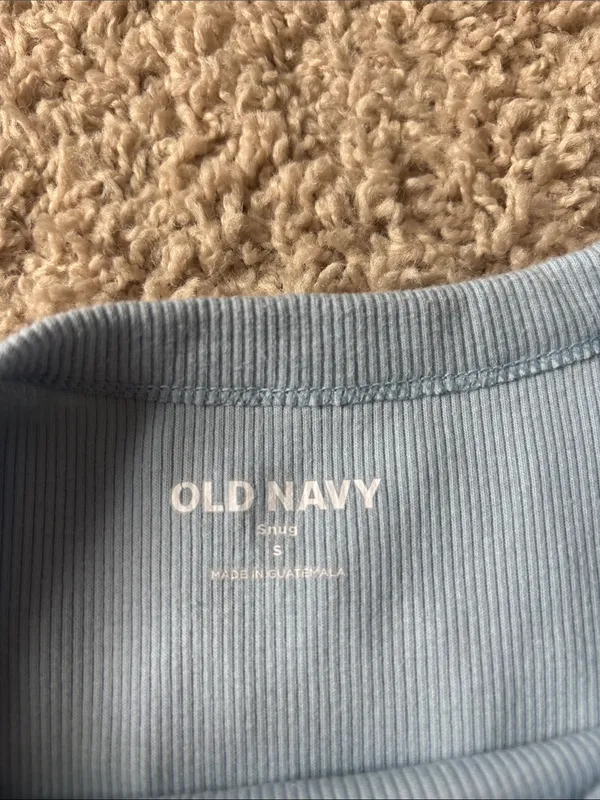 Old Navy Women Short-Sleeve Ribbed Tee in Pale Blue - Image 2