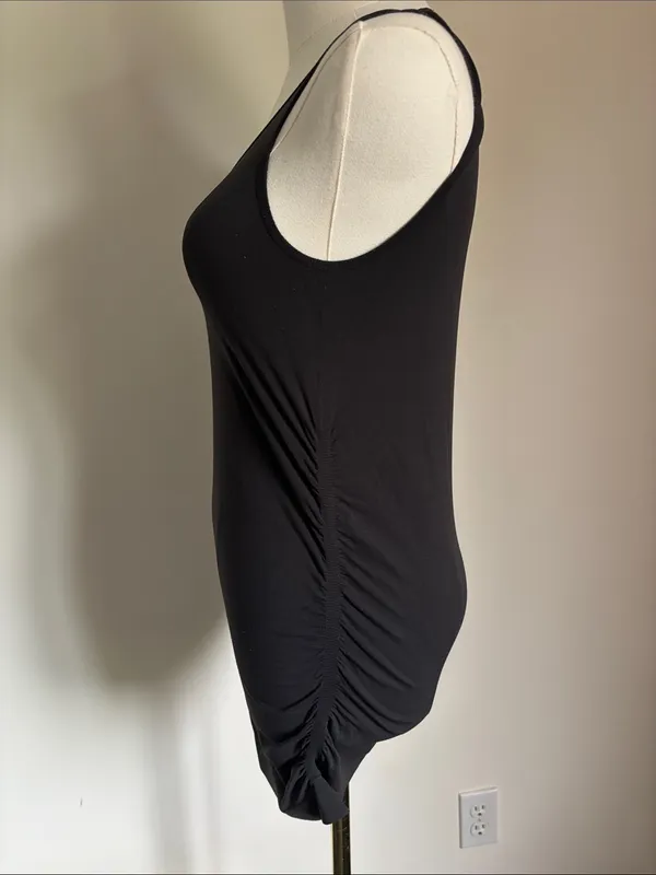 BeMaternity Black Scoop Neck Tank Top Size undefined - Image 3