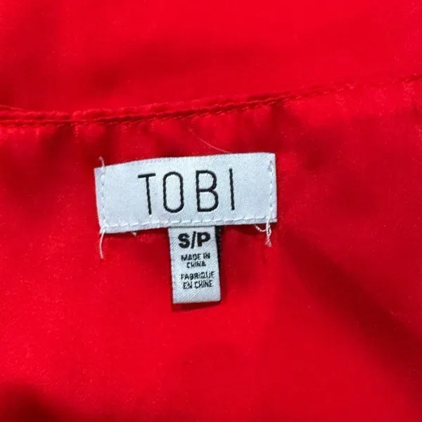 Tobi Red Loose Fit Cropped Tank Top Women’s Small - Image 2