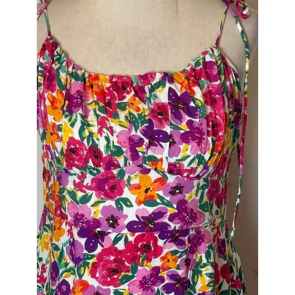Showpo‎ Dress Women 8 Pink Packed Floral Print Monaco Midi Boho Cottagecore - Image 9