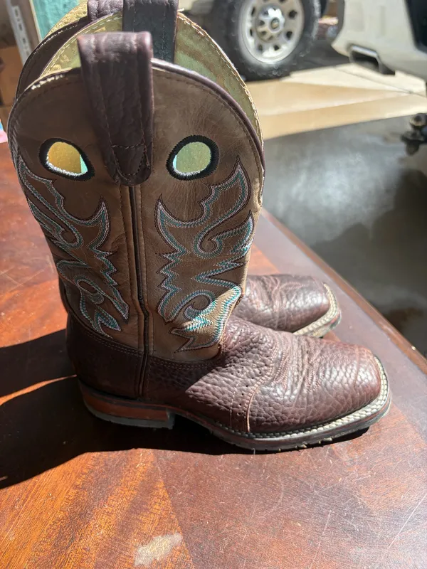 Women’s Double H boots Brown Size 8.5 - Image 2