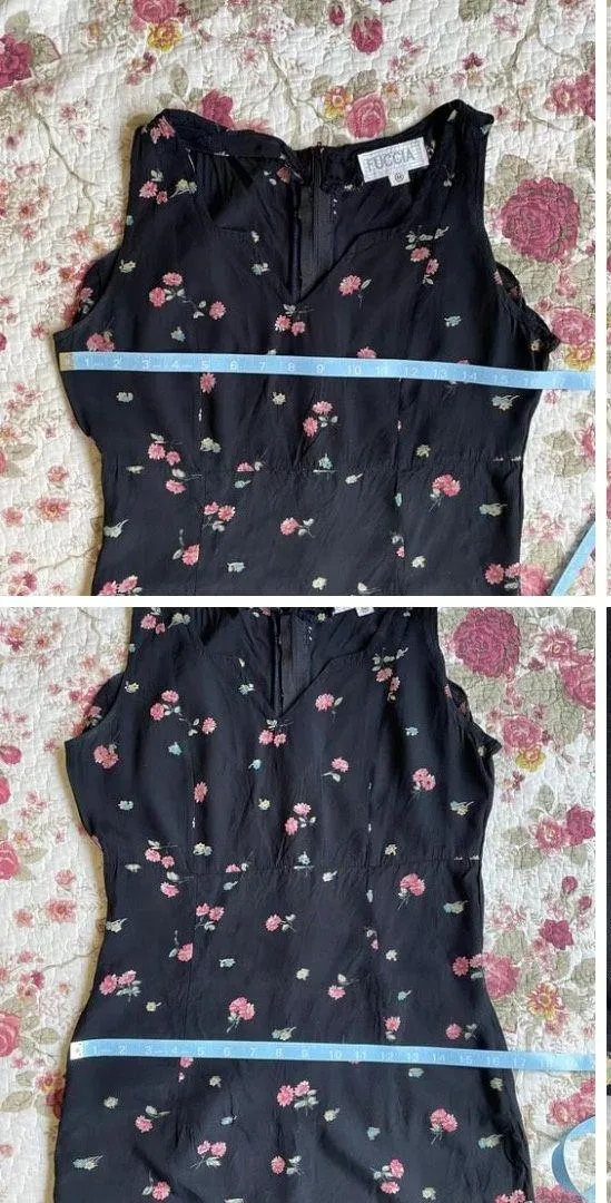 Fuccia Vintage Bodycon Floral Dress - Image 10