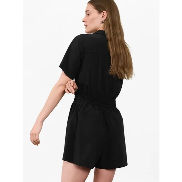 New Athleta M Avenue Romper Black Medium - Image 3