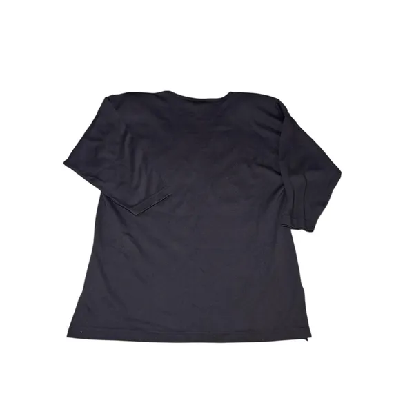 Eminent‎ Womens Black Floral Sequin 1/2 Sleeve Blouse Top Size M - Image 3