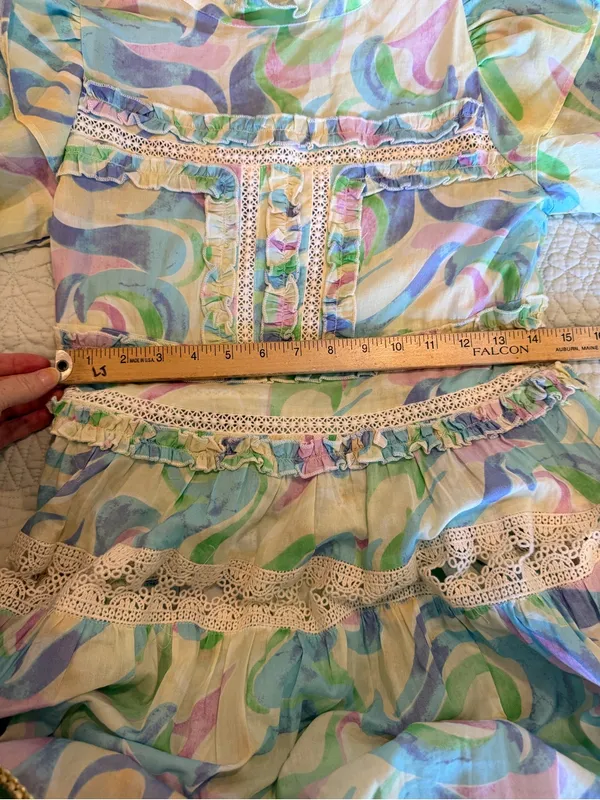 Free People NWT Love & Liberty Pastel Boho Maxi Dress Ruffle Lace Cottagecore Y2K S - Image 12